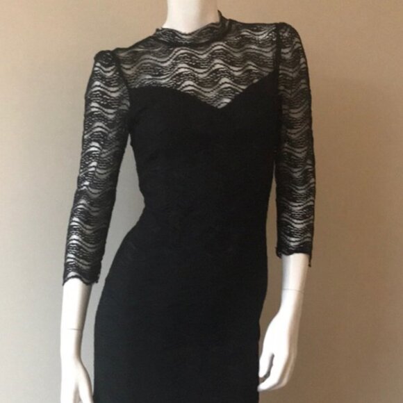 Dolce Vita Black Lace Mini Dress - Picture 2 of 8